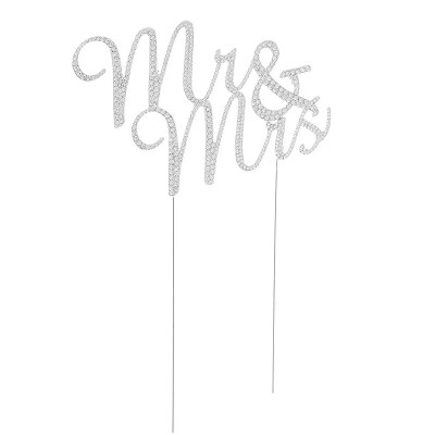 

FUNNYBUNNY Mr&Mrs Wedding Cake Topper Rhinestone Monogram Decoration Cake Toppers Mr & Mrs Happy Birthday Cake Topper