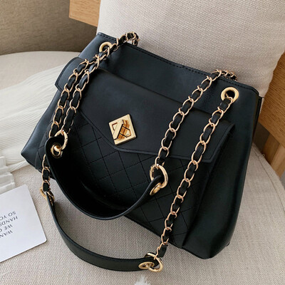 

Korean version of the big bag 2019 new fashion rhomboid chain bag large capacity oblique shoulder chic bag
