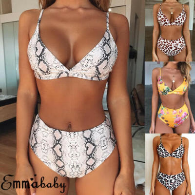 

US Women Bikini Set Swimwear High Waist Push Up Bathing Suit Swimwear Beachwear