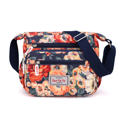 

Tailored Nylon Floral Crossbody Bag For Women Travel Handbags With Adjustable Strap