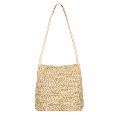 

Tailored Fashion Women Casual Shoulder Bag Straw Bags Woven Bucket Bag Handbag