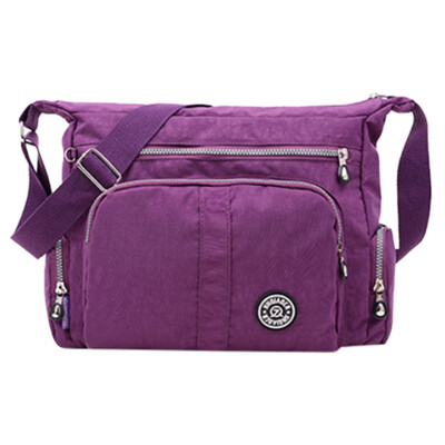 

Tailored Fashion Womens Simple Zipper Large Capacity Nylon Shoulder Bag Messenger Bag