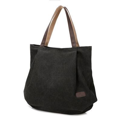 

2017 Simple Style Handbags Large Canvas Women Tote Bags Vintage Cotton Designer 5 Colors Big Shoulder Beach Bags for Ladies