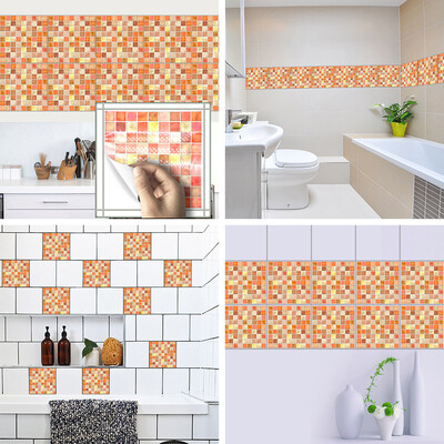 

Toponeto 10pcs Self Adhesive Waterproof Marble Mosaic Wall Art Kitchen Tile Sticker