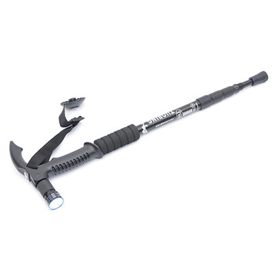 

Walking Trekking Hiking Stick Camping Aluminum Alloy Pole Portable 9LED Light