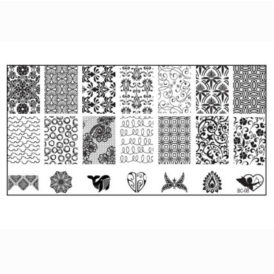 

Toponeto 1PC Women Nail Art DIY Nail Stamp Stamping Image Plate Print Nail Art Template