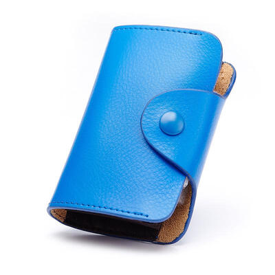 

Men Wallets Genuine Leather Small BankIDCredit Card Holder Wallet Women Organzier Buckle Mini Card Wallet Coin Purse