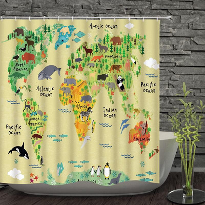 

Shower Curtain Decorative Bath Curtains Waterproof Polyester Fabric Anti-mildew Bathroom Curtains for Bathtub Showers