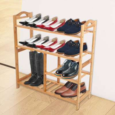 

Greensen Four Layer Bamboo Shoe Rack Cabinet Shelf Storage Organizer Stand Holder Shoes Storage Shoe Rack