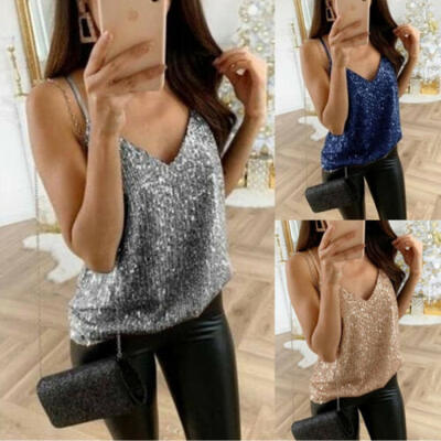 

Womens Summer Strappy Vest Top Sleeveless Shirt Blouse Casual Loose Tank Tops