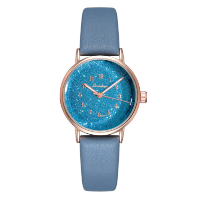 

Fashion Style Watches Women Starry Sky Watch Quartz Wristwatch Soild Color Leather Strap Female Clocks Hot Montre Femme