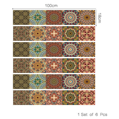 

〖Follure〗Mediterranean Style DIY Removable Stair Sticker Home Decor Ceramic Tiles Pattern