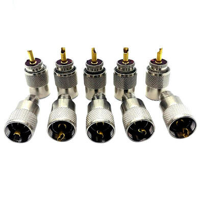 

10pcs UHF PL259 Male Twist-on Connectors RG8 RG58 RF Coaxial Cable Adapters