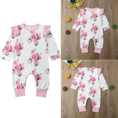 

Newborn Baby Girl Floral Cotton Romper Bodysuit Jumpsuit Playsuit Clothes Winter