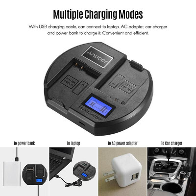 

Andoer Fast Charger Dual-channel Camera Battery Charger with
