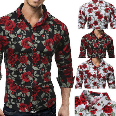 

2017 New -XXXL Men&39s Shirt Embroidered Deer Camisa Social Slim Fit Male Long Sleeve Casual Business Shirts Men&39s Shir