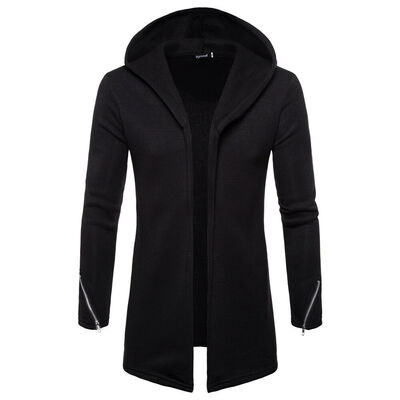 

Mens Winter Military Midi Long Trench Coat Ski Jacket Hooded Thick Cotton Parka