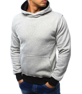 

Mens Design Plain Hooded Pullover Cotton Warm Sweatshirt Casual Gym Sweater Top