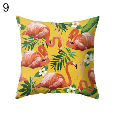 

Flamingo Square Throw Pillow Case Cushion Cover Sofa Bed Car Cafe Office Decor