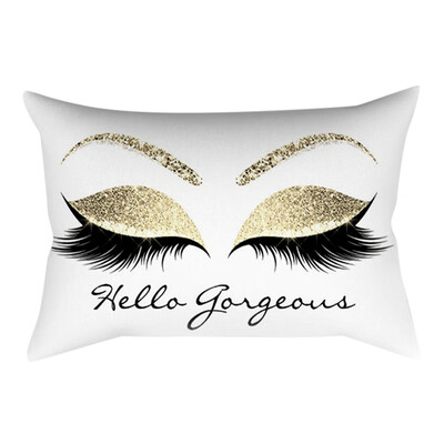 

〖Follure〗Eyelash Out Soft Velvet Cushion Cover 30x50cm Marble Pillow Cases