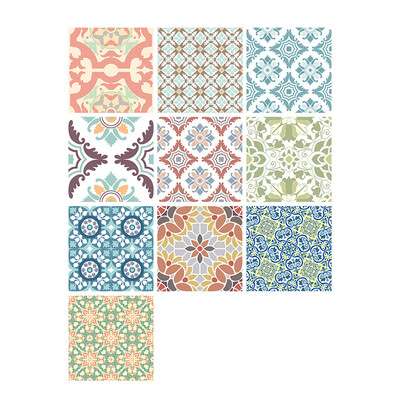 

10 PcsSet Self Adhesive Tile Stickers Art Decals Removable Wall Sticker Kitchen Backsplash Bathroom Home Tidy Protection