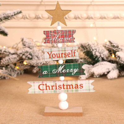 

Tailored Wooden Mini Christmas Tree Desktop Ornaments Merry Christmas Party Decor