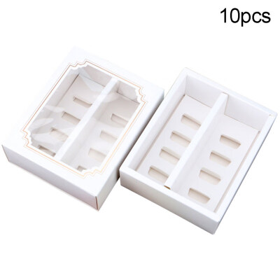 

10Pcs 510 Macaron Container Clear Window Drawer Cookie Cake Dessert Packing