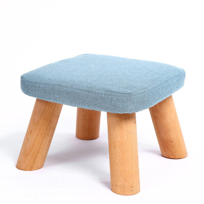 

Ottoman Pouf Cube Fabric Creative Cute Solid Wood Footstool Padded Foot Rest Folding Storage Footrest Seat Stool with Removable Co