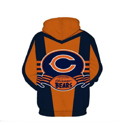 

New ChicagoBears Chicago Bears with 3D digital print casual sweater around hoodies Chicago