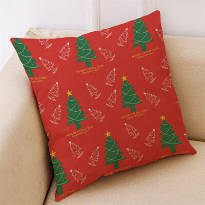 

Tailored New Christmas Cotton Linen Pillow Case Sofa Cushion Cover Home Decor