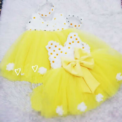 

Summer Flower Girl Princess Dress Kid Baby Party Wedding Lace Tulle Tutu Dresses
