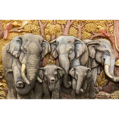 

5D DIY Full Drill Diamond Painting Elephants Cross Stitch Embroidery Mosaic
