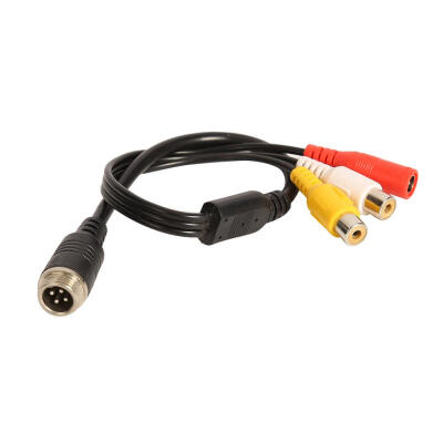 

4Pin Aviation Head Male to 2RCA Female DC Female Extension Cable Adapter