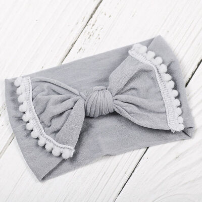 

Baby Girl Bunny Rabbit Bowknot Turban Nylon Headband Elastic Hair Band Headwrap