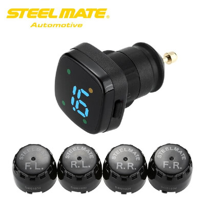 

Steelmate Profesional TPMS TP-76 Tire Pressure Monitoring System LED Cigarette Lighter External Sensors Car Accessories