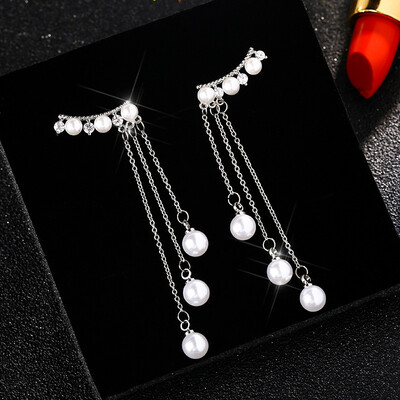 

New Brand Design Gold Color Wild Simulated Pearl Earrings For Women Personality Geometric Female Elegant Earring Accessories