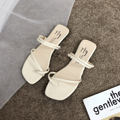

Slippers for Women in Summer Fashion Outside Korean Version of Baitao Ribbon Flat Bottom&Sandals for Women