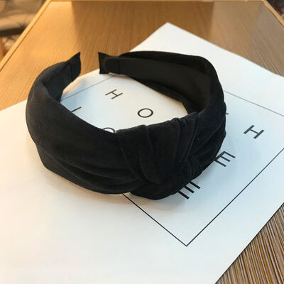 

Women Lovely Bowknot Cross Knot Wide Solid Hairband Boho Headband Accessory