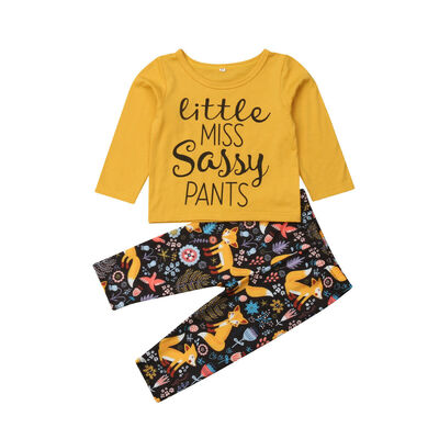 

Pretty Kids Baby Girls Cartoon Outfits Clothes Tops Trousers Leggings Tracksuit