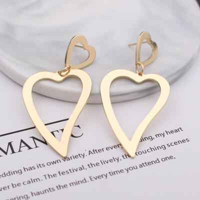 

European & American Exaggerated Round Coin Drop Earring for Women Pendientes Vintage Geometric Metal Large Earrings Jewelry Gift