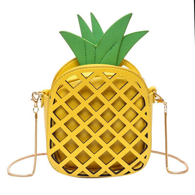 

Women PU Leather Fruit Shape Hit Color Chain Bag Shoulder Crossbody Bags