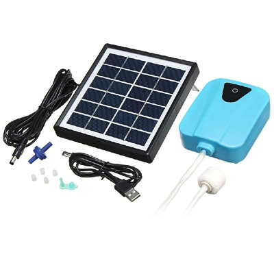 

Lightweight Compact 2Lmin Solar Power Aquarium Oxygen Pump Water Aerator Oxygenator Rechargeable Air Pump with Air Stone Pond Aer