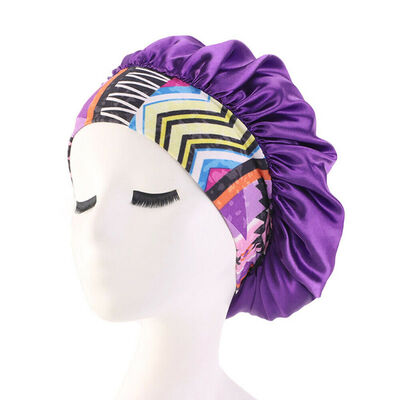 

Adjust Women Bonnet Cap Salon Shower Sleep Hair Head Cover Wide Band Elastic Hat