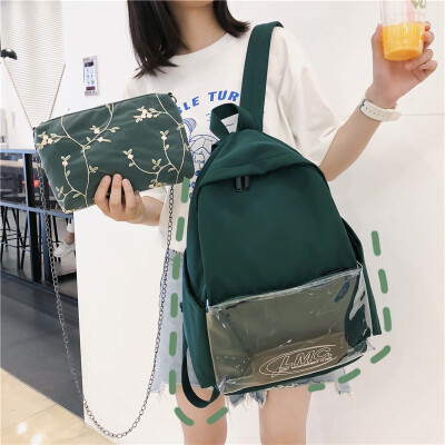 

Schoolbag Woman Korean version of ulzzang high school students in junior high school inswind backpack ancient feeling simple shoul