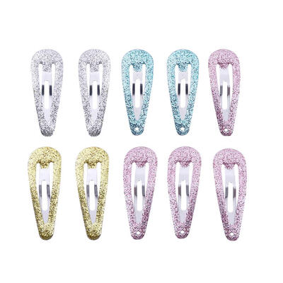 

5 Pairs Mini Baby Girls Sequins Colorful Snap Hair Clips Alloy Cute Hairpin