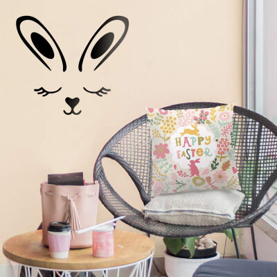 

Gobestart Wall Decals Removable Peel&Stick PVC Wall Stickers Easter Bunny Art Murals A