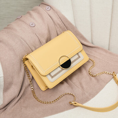 

Womens Bag Summer Xiaoqingxin 2019 Korean Edition Colour-Coloured Single Shoulder Bag Fashion Chain Slant Square Bag