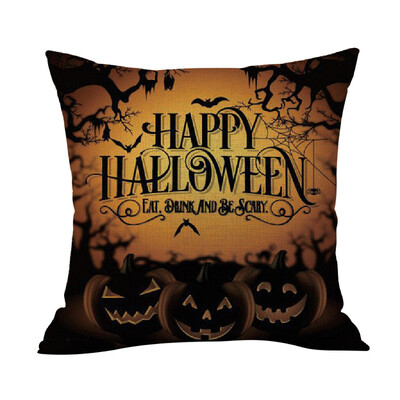 

〖Follure〗Halloween Pillowcase Cushion Case Home Decoration Linen Cushion Cover