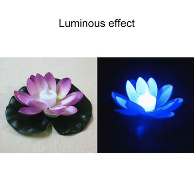 

LED Artificial Lotus-shaped Colorful Changed Floating Flower Lamps Water Swimming Pool Wishing Light GradationRedYellowWhite