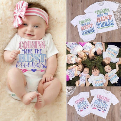 

2017 New Baby Boys Girls Family Matching Romper Outfits Kids T-shirts Tops Set